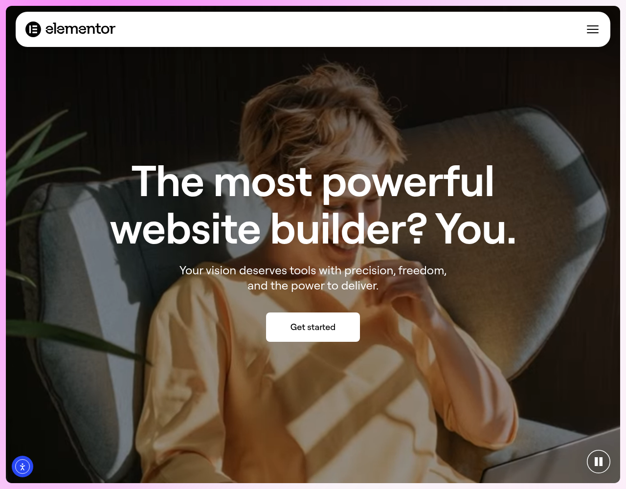Screenshot von Elementor